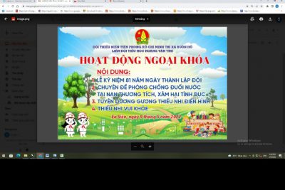 LIÊN ĐỘI TỔ CHỨC HOẠT ĐỘNG CHÀO MỪNG NGÀY 26-3 NĂM HỌC 2022